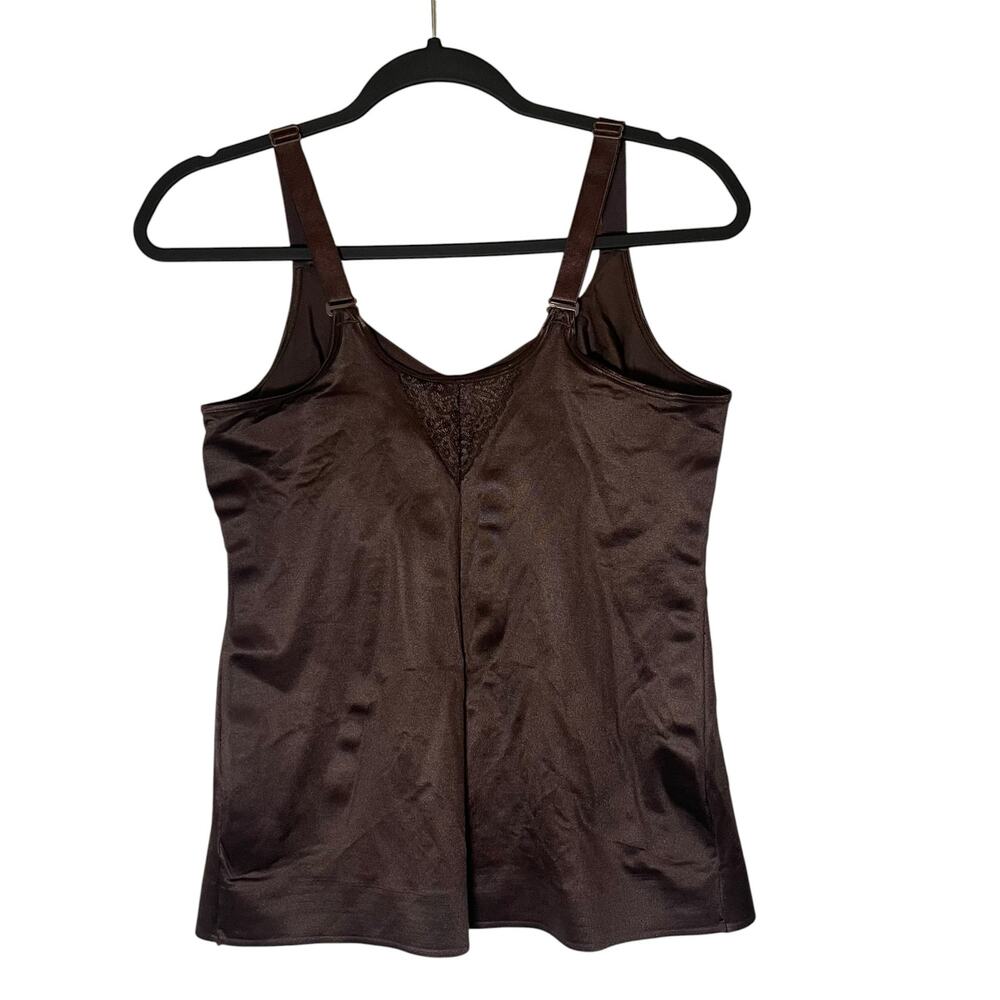 Ruby Ribbon Lace Cami 3024 Brown Level 4 Support Size 42/XL Shapewear Tank - Picture 3 of 10